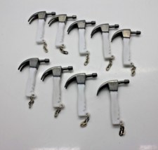 Set Of 9 Vintage Miniature 2" Hammer Hard Plastic Key Chain Xmas Ornament - $24.87