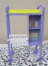 Mattel 2016 Purple Barbie Baby Nursery Changing Table Doctors Cart EUC DVG10 - £14.28 GBP