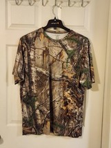 Realtree Men&#39;s Short Sleeve Pullover Shirt Size XL 46/48 Camo Scent Control - $19.79