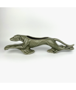 MCM Dog 50s-60s Gray Greyhound Pottery Planter 16&quot; Vintage - £72.79 GBP