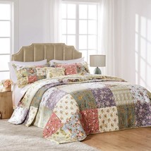 Greenland Home Blooming Prairie Bedspread Set 3-Piece Full Multi - £86.51 GBP