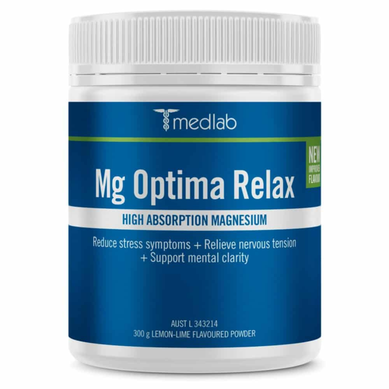 Medlab Mg Optima Relax 300g Powder – Lemon Lime Flavour - $157.14