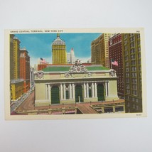 Vintage Linen Postcard Grand Central Station Terminal New York City UNPOSTED - £7.82 GBP