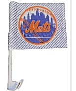 NOS Vintage New York Mets Orange &amp; Blue Car Window Flag Sherwood Group -... - £9.47 GBP