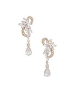 New Flower Rhinestone Dangle Earrings - $10.95