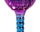 Metallic Blue And Pink Plated Skull With Skeleton Spine And Bones Wine G... - $23.99