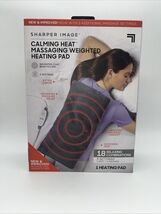 Sharper Image Calming Heat Massaging Weighted Heating Pad With 18 Combin... - $33.00