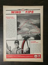 Vintage 1961 Esso Airplane Motor Oil Wing Tips Full Page Original Ad A2 - £5.22 GBP
