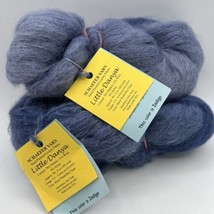 Lot 2 Schaefer Yarn Company Little Danya Mohair/Wool/Nylon Indigo Blue 2... - $37.39