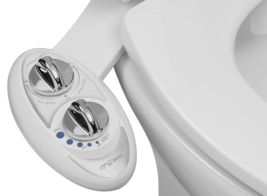 LUXE Bidet W85 Dual-Nozzle Self-Cleaning Bidet Attachment Gray - £29.70 GBP