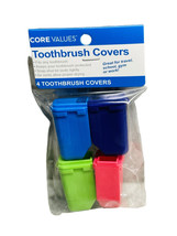 Toothbrush Covers, 4 Count For Travel/School/Gym-Fits Any Toothbrush - $9.78