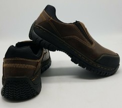 Skechers for Work Men&#39;s Hartan Steel Toe Slip-On Shoe Dark Brown Size 7 ... - $88.09