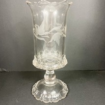 EAPG Adams and Company Apollo Etched Clear Celery Vase - £23.34 GBP