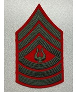 CIRCA 1959-1992, USMC, MASTER SERGEANT, MUSICIAN, CHEVRON, GREEN ON RED ... - £7.87 GBP