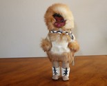 READ* Vintage Eskimo Sleepy Eye Doll w/ Traditional Outfit &amp; Shoes 11&quot; - £8.01 GBP