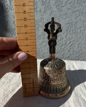 Tibetan Bronze Bell 13cm - Meditation, Yoga, Sound Healing, Decor - $3,714.00 MXN