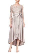 Alex Evenings Sequined-Bodice High-Low Gown Buff Size 8 $189 - £70.81 GBP