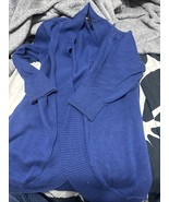 Women’s 89th &amp; Madison Long Sleeve Open Front Blue Cardigan Sweater Size... - €8,53 EUR