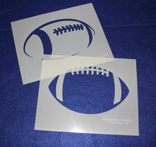 2 Pc Set -Mylar 14 Mil Large Football Stencils Painting/Crafts/Stencil/Template - £17.93 GBP