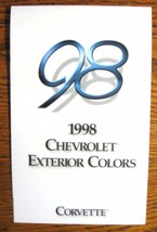 1998 Chevrolet Corvette Color  & Trim Paint Chip Brochure-  Original - $9.59