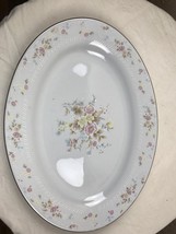 Crescent Fine China Jie Pai 9&quot; Floral Pattern With Gold Rim Serving Bowl  - $451.16 MXN