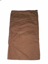 GUCCI 9 X 15 dust bag shoes sleeper storage travel duster dustbag logo brown - £23.32 GBP