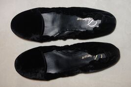 Delman ‘Linda’ Velvet flats black shoes size 6.5  - $75.14