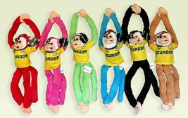 ECUADOR SOCCER Plush Animal Toy Hanging Monkey 18&quot; w/ Sounds wholesale Lot of 6 - £37.41 GBP