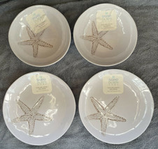 Sigrid Olsen Sea Life Brown Starfish Melamine Salad Plates &amp; Soup Bowls 2 Each - $38.99