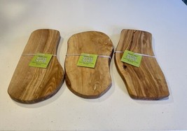 3x Trader Joe’s Olive Wood Cutting Board Charcuterie Serving Cheese Tray  NEW - £66.10 GBP