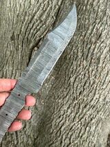 FULL TANG VINTAGE DESIGN DAMASCUS STEEL HUNTING KARAMBIT KNIFE BLANK BLA... - $23.72