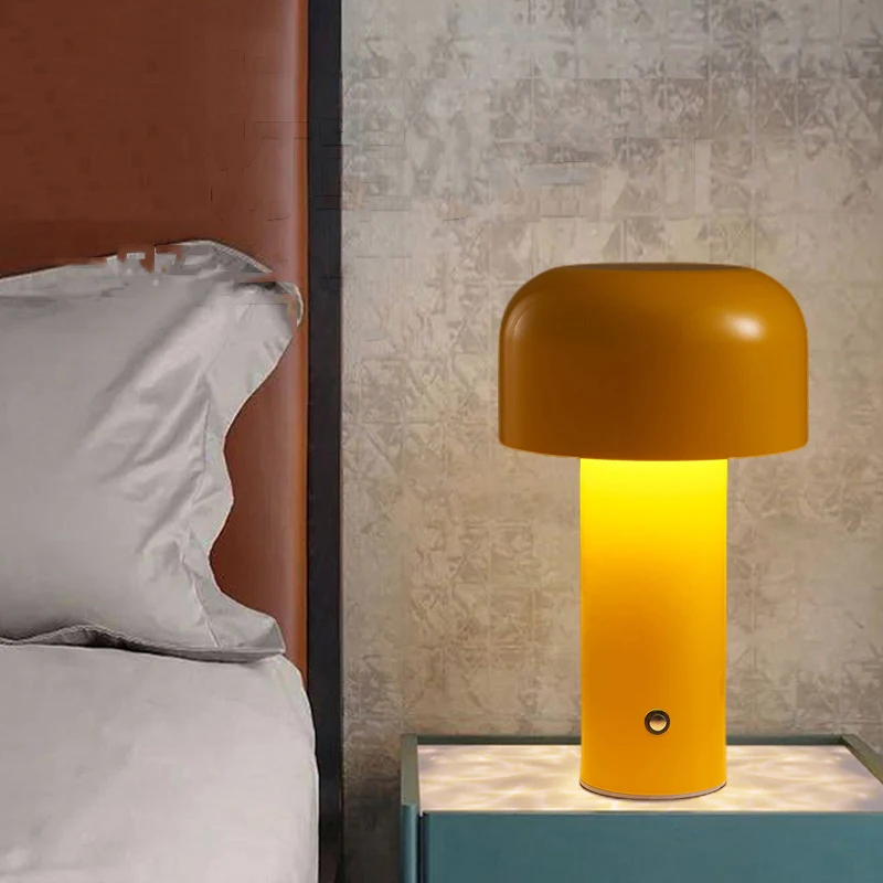Italian Mushroom Table Lamp Portable Wireless Touch Rechargeable Night L... - $37.77+