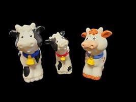Fisher Price Current Little People Set of 3 Cows and Calf Holstein and G... - $16.98
