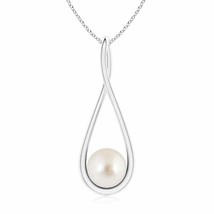 ANGARA Solitaire South Sea Pearl Cradle Pendant in 14K Solid Gold - £544.62 GBP