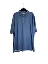 Men’s Donald Ross Sportswear Blue And White Polka Dot Golf Shirt Size XXL - £16.11 GBP