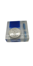 1974 10TH ANNIVERSARY SPEEDY AUTO GLASS PAPER WEIGHT - COIN - HOUR GLASS - $20.98