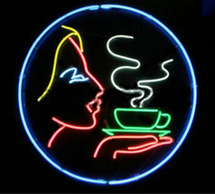 New Coffee Open Beer Poster Light Bar Lager Neon Sign 24&quot;x24&quot; - £207.82 GBP