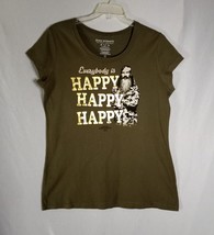 Duck Dynasty Everybody Is Happy Women&#39;s Olive Short Sleeve T-Shirt Size 3XL - $19.80