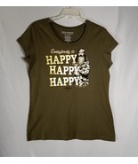 Duck Dynasty Everybody Is Happy Women&#39;s Olive Short Sleeve T-Shirt Size 3XL - $19.80