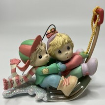 Enesco Precious Moments Ornament Our First Christmas Together Dated Sled... - $12.69