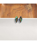 Leaf Studs - Dark Green - $27.29 CAD