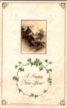Vtg Postcard Winsch A Happy New Year Greetings c1914, Embossed - £5.44 GBP