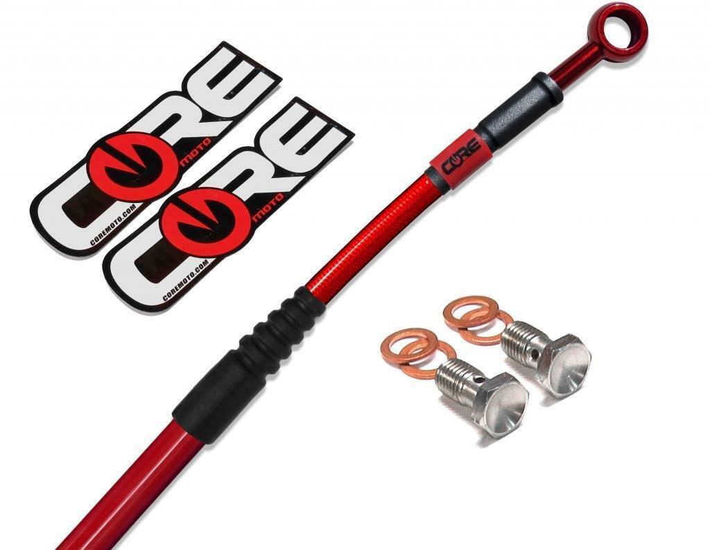 Rear Brake Line Honda XR650L 1993-2018 2019 2020 Translucent Red Steel B... - $84.98