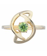 0.25 CT Rundschliff Peridot Unendlichkeit Wirbel Ring 14K Gelbgold Versi... - €49,46 EUR