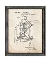Toy Construction Block Patent Print Old Look with Black Wood Frame - $24.95+