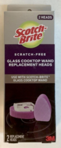 NEW 2-Pack Scotch-Brite Wand Replacement Heads for Glass Cooktops White/Purple - £7.48 GBP
