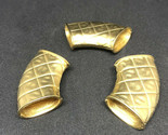 Vintage Brushed Gold Tone 3 Piece Scarf Jewelry - £6.06 GBP