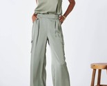 Bishop + Young Pull On Satin Cargo Pant Green - $72.00