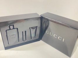 Gucci Guilty Black By Gucci For Men&#39;s 3 Pcs Set, New With Box - £109.19 GBP