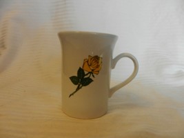 White Ceramic Texas Coffee Cup, Yellow Rose of Texas, State Map Texas Proud - $25.00